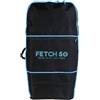 Fetch 50 Nova, borsa doppia per bodyboard con cinghie per zaino, in poliestere resistente, grande tasca per accessori, nera con bordo blu