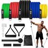 JATEKA Elastici Fitness,5 Livelli Elastico Palestra,10-150lbs Elastici Palestra Set con Ancoraggio per Porta,Maniglie,Cinghia per Caviglia,Fasce Elastiche Fitness Bande Elastiche Fitness per Yoga Pilates