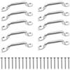 SyiXute 10 Pezzi Kayak Deck Loops,Cinghie A Occhiello in Acciaio Inox,Kayak Pad Deck Loops con 20 Viti per Barca Marina Kayak Canoa Rigging