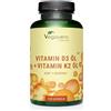 Vegavero Vitamina D3 + K2 MK7 | VEGAN | Vitamine di Marca dall'Europa | K2 >99% all-trans MK-7 K2VITAL | Alta Biodisponibilità | per Ossa, Denti e Sistema Immunitario | Cruelty Free | Vegavero