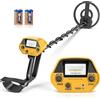 GJCrafts Metal detector ricaricabile Set professionale per adulti e bambini, alta precisione,impermeabile,regolabile in altezza,metal detector per oro 78-108cm con bobina di ricerca da 25cm (Giallo)