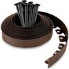 UNIGARDIA Bordo per Aiuole 10 m con 30 Chiodi di Fissaggio - Bordura per Aiuola Plastica - Bordo Giardino Flessibile - Altezza 5 cm - Facile da usare, Marrone