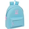 safta BENETTON BASICS CELESTE - Day Pack per bambini, zaino per bambini, qualità e massima resistenza, comodo e versatile, 33 x 15 x 42 cm