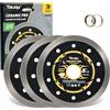 TOLESA Disco Diamantato 125 mm, Disco da Taglio Extra Sottile per Piastrelle, Ceramica, Marmo e Granito, Per Taglio a Secco o ad Acqua, Foro 22,23 mm con Anelli Adattatori 20 mm & 16 mm (Set da 3)