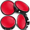 SkinoEu 4 x 65mm Coprimozzi in Lega per Cerchi Compatibile con VW 3B7 601 171 / 6U7 601 171 Rosso CV 5