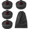TTQiAnJ 4 Pezzi Cuscinetti in Gomma per Cric Tesla,Tampone Gomma per Tesla,Jack Pad con Sacchetto di Immagazzinaggio,Tampone Sollevamento per Tesla Model 3/S/X/Y,Nero