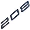 MCK Auto - 208 nero lucido posteriore bagagliaio logo logo posteriore stemma tuning modifica