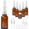 Furuising 6 Pezzi Flaconi Spray Nasale, 10ml Spruzzatori Nasali Vuoti, Riutilizzabile Vetro Mini Fine Nebulizzatore Spray Nasale, Bottiglia Spray Nasale per Acqua, Soluzione Salina, Olio Essenziale