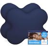 Third of Life Federe alta qualità per cuscini a farfalla come ACAMAR, si adatta perfettamente alla forma del cuscino, federa con cerniera in Jersey doppio di cotone, confezione doppia, colore blu notte