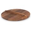 Craft Wok Coperchio per wok da 35-36 cm con coperchio piatto tradizionale in legno, 732W323-14in