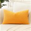 Artscope Federe Cuscini in Velluto a Coste per Divano 40x60cm Copricuscini di Bolla Geometrico Decorativa per Salotto Moderno Cuscino per Camera da Letto, Giallo Oro