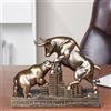 JXCBXJ Statua di toro e orso,Decorazione da tavolo astratta in resina, decorazione del mercato azionario,Un regalo per gestori di investimenti e investitori.