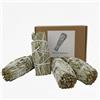 Generico Set 4 Salvia Bianca, 4 Mazzetti Incensi (Smudge Sticks) Purificazione Energetica Casa, Meditazione e Yoga, Salvia California, Naturale 100%, Smudging e Pulizia Aura,Elimina Energie Negative