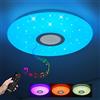 JDONG Plafoniera a LED Dimmerabile Soffitto Lamp + Musica il Bluetooth Oratore, 36W Lampada con telecomando Plafoniera LED Impermeabile IP44