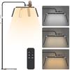 HomdMarket Lampada pieghevole a mezza luna, 91,4 cm, 3000-6000 K, per estensioni ciglia, supporto telefono, 10 luminosità regolabile, luce bellezza pavimento tatuatori, nail tech