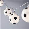 Lights4fun - Catena di Luci a Pile con 10 LED Bianco Caldo e Palloni da Calcio