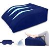 LuxoCare Set di maschere gonfiabili e per dormire - Elevation 45° per dormire, gravidanza e recupero chirurgico, cuscino venoso per alleviare le gambe e favorire la circolazione sanguigna (blu)