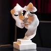 PIGPIGFLY Maschera di Coppia,Statue Decorative,Decorazioni per Ufficio,Figure Decorative, Statuette Decorative Casa, Soggiorno Decorativo Moderno da Appoggiare, Scultura Astratta in Poliresina(Bianco)
