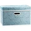Prandom Scatole portaoggetti con coperchi pieghevoli grandi [confezione da 1] Organizer a cubo portaoggetti decorativo in tessuto, rosa 43 x 30 x 30 cm