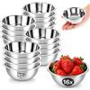 com-four® 16x Ciotoline per Salse in Acciaio Inox | Piccole ciotole per salse, creme, spezie e snack, set in acciaio inox