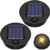 YeahBoom Lampada solare di ricambio, 2 pezzi, 7 cm, lanterna impermeabile con pannello solare, sostituzione di coperchi