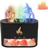 Auveach Diffusore di Aromi con Effetto Fiamma 7 Colori di Luce 250ML Umidificatore Diffusore di Oli Essenziali 3 Modalità Timer per Casa Ufficio (Nero)