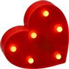 JANDEI - Lettere LED, Numeri Luminosi, Figura a Cuore, 22cm, con Luce Calda per Decorazione e Atmosfera, Luci Notturne Scrivania, Compleanni, Matrimoni, Vetrine. Funzionano con batterie AA (Cuore)