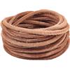 GORGECRAFT Corda in Pelle Bovina Smerigliata 5mX5.5mm Cordoncino in Vera Pelle Corda Rotonda in Pelle di Yak Naturale Sienna Fili per Intrecciare Braccialetti Collane Portachiavi Lacci per Scarpe