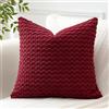 Artscope Federe Cuscini in Velluto a Coste per Divano 50x50cm Copricuscini di Bolla Geometrico Decorativa per Salotto Moderno Cuscino per Camera da Letto, Vino Rosso