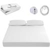 Earthing.es Lenzuolo Grounding e Earthing Connessione a Terra | Migliora il sonno profondo | Cotone biologico certificato Gots con argento | Kit completo (letto matrimoniale - queen size - 160 x 200 x