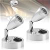 GOMETY 2 luci da lettura a LED da 12 V, luce bianca calda, 3000 K, lampada da lettura per camper, roulotte, 3 W, illuminazione interna con interruttore regolabile, lampada a LED per camper, camper, roulotte