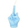 LEEMASING Candele profumate creative a forma di dito medio, divertenti e stravaganti, regalo per festival, matrimoni, feste di inaugurazione della casa (blu)