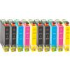 TonerPartner Confezione multipla Compatibile con cartucce Epson T0711 contiene 10 cartucce d'inchiostro