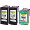 TonerPartner Multipack Compatibile con HP 339+344 contiene 3 cartucce per testina di stampa