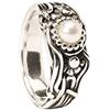 TROLLBEADS - Anello Trollbeads in Argento 925 Art Nouveau con Perla Jugendpearl Varie Misure - 13