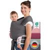 Laleni Fascia Porta Bambino - Bebè, 100% Cotone Organico, Grigio