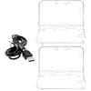 Eniyou Custodia Protettiva per New 3DS XL LL Rigida, per 3DS XL Ultra-Trasparente, 2 Custodie Trasparenti in Cristallo per PC + 1 Cavo di Ricarica USB , in Cristallo