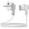 YINGAYOU Cavo Alimentazione Schuko IEC C13 10A 250V Cavo Alimentazione PC Corto Spina Schuko CEE 7/4 a Presa C13 per PC, Computer, Monito (Bianco, 1.5 m)