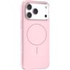 N NEWTOP Cover CV59 Compatibile per Apple iPhone 17 PRO MAX, Custodia TPU Simil Velluto Flessibile Morbida Case Semi Rigida Protezione Cromata Fotocamera Anti Urto Magnete Ricarica Wireless (Rosa)
