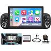podofo Autoradio [4G+64G] per Fiat Panda (2013-2020), Autoradio con touch screen da 7 pollici Android 15 CarPlay Android Auto, BT5.0 WIFI GPS RDS FM EQ
