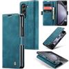 Sojlecyu Cover per Samsung Galaxy Z Fold 5 a Libro Portafoglio, Blu verde | Custodia con 2 slot carte e scomparto banconote, chiusura magnetica, funzione supporto e TPU antiurto - Custodia a libretto