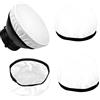AIEX 4 Pezzi 18 cm/7 inch Diffusore Riflettore, Coperchio della Lampada Diffusore Softbox Fotografico Beauty Dish Bianco Morbido Panno di Copertura del Diffusore per Luce ad Anello Luce Flash