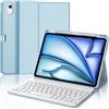 IVEOPPE Custodia Tastiera iPad Air 11 M4 2026/M3 2025/M2 2024, Cover Tastiera Italiano QWERTY Bluetooth Staccabile iPad Air 11 Pollici 2024/2025/2026, Blu cielo
