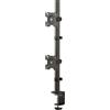 ONKRON Braccio monitor doppio 13-34, Supporto monitor scrivania Carico totale 16 kg, Supporto schermo PC scrivania con VESA 75x75-100x100 mm, Accessori gaming e ufficio, Girevole, Nero, D208E-B