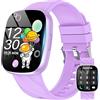 Ucani Smartwatch Bambini, Orologio Fitness Tracker 1.75 con 100+ Modalità Sportive, Contapassi/Sonno/Cardiofrequenzimetro, Giochi, Sveglia, IP68 Regalo per Bambino Bambina Ado 10-18 (Viola)