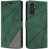 SONWO Cover per Galaxy A04 / Galaxy A04S / Galaxy A13 (4G/5G) Custodia, Flip Caso in PU Pelle Case Cover Premium Portafoglio Custodia per Galaxy A04 / Galaxy A04S, Slot per Schede, Verde