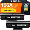 Supply Guy compatibile con HP 106A Toner per Laser 107W MFP 135wg 137wg 137fnw 137fwg sostituisce HP Toner 106A W1106A (2 Toner neri con Chip)