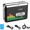 MYPIN Registratore a Cassetta Portatile, MYPIN Lettore Cassetta e Convertitore da cassetta a MP3 USB, con Auricolari Musicassetta Lettore, Nessun PC Richiesto