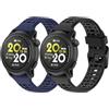 CHULN 2 Pack Cinturino per Coros Pace 3/Apex 2 Pro/Apex Pro/Apex 46mm, 22mm Morbido Silicone Regolabile Sportiva Cinturino di Ricambio per Smart Watch.