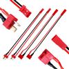 Lyeteung 4 Pezzi JST a Deans T Adattatore, T-plug Femmina / Maschio a JST Femmina / Maschio Connettori, con Cavo Silicone 15cm 20AWG, per Batteria RC LiPo